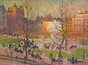 Leicester Square London Drucke: March Sunshine, Leicester Square, c1914. Artist: Emile Claus