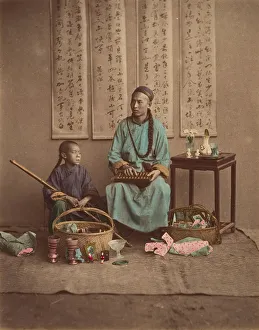 Victorian Era Occupation Drucke: Marchand de Bric a brac, 1870s. Creator: Unknown