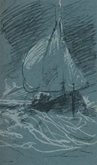 William Turner Drucke: Ein Marinestudium aus dem Jahr 1830, (1906-7). Künstler: J.M.W. Turner
