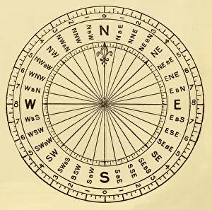 Monochrome Maritime Images Drucke: The Mariners Compass, c1930. Creator: Unknown