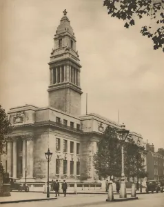 Drucke von Marylebone Town Hall, Eines der Eminenteren von Londons Neubauten, c1935. Das Rathaus an der Marylebone Road in Zentralem London wurde 1920 eröffnet Verwandte Bilder Drucke: Marylebone Town Hall, Eines der Ehrwürdigsten von Londons Neubauten, c1935