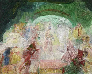 Belgian Art 19th Century Drucke: Masquerade, 1889. Creator: James Ensor