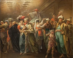 Allegorical Figure Painting Drucke: Masquerade. Intermedium; Holberg Gallery