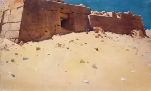 Robert Talbot Kelly Artwork Drucke: Mastaba Below the Second Pyramid, c1880, (1904). Artist: Robert George Talbot Kelly
