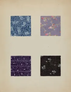 Materialien aus dem Patchwork-Quilts, um ca. 1936 von Katherine Hastings