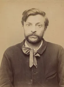 Anarchist Mugshot Drucke: Mayence. Gustave, David. 33 ans, ne le 29 / 5 / 60 a Paris XVllle. Tapissier