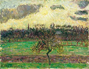 Impressionism Art Movement Drucke: The Meadows at Eragny, Apple Tree, 1894. Artist: Pissarro, Camille (1830-1903)