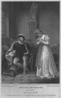 Monochrome Print Collector Drucke: Measure for Measure. Act 2. Scene 4. Angelo and Isabella, 1797. Artist: WC Wilson