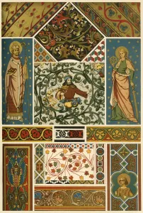 Mittelalterliche Decken- und Wandmalerei, (1898). Künstler: Unbekannt.