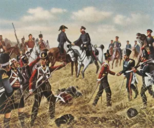 Schlacht Von Waterloo Drucke: Der Treffpunkt von Wellington und Blücher bei Waterloo, 18. Juni 1815