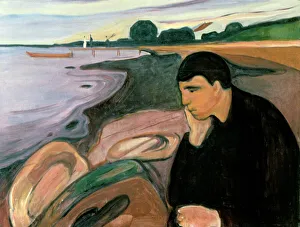 Drucke von Tristheit, 1894-1895 Edvard Munch Drucke: Tristheit, 1894-1895. Künstler: Edvard Munch