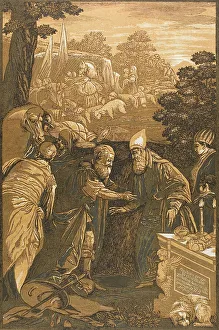 Biblical Scenes From The Old Testament Drucke: Melchisedech Blessing Abraham, from Opera Selectoria, 1743. Creator: John Baptist Jackson