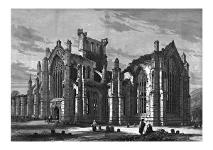 Melrose Abbey Scotland Drucke: Melrose Abbey