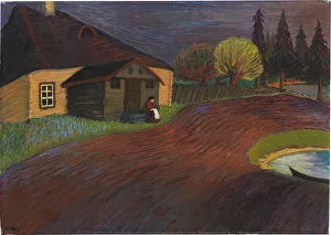 Fine Art Landscape Images Drucke: The memory, 1907-1908. Creator: Werefkin, Marianne, von (1860-1938)