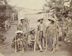 Agricultural Worker Portraits Drucke: Five Men, c1885. Creator: Unknown