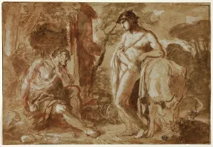 Greek Mythology Depiction Drucke: Mercury and Argus, n.d. Creator: Camillo Procaccini