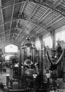 Eiffel Tower Architecture Drucke: Metallurgy section, Universal Exposition, Paris, 1889