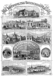 British Civil Engineering Drucke: The Metropolitan Underground Railway, 1862. Creator: Unknown