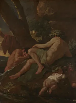 Drucke von Midas am Quelle des Paktols, um 1627 Nicolas Poussin Drucke: Midas am Quell des Paktols, um 1627 von Nicolas Poussin
