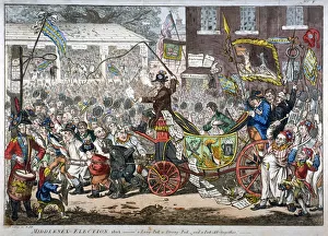 British Politics 19th Century Drucke: Middlesex-election, 1804. A long pull, a strong pull and a pull all together, 1804