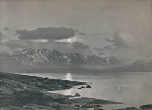 Snowcapped Mountains Norway Drucke: The Midnight Sun, 1914. Creator: Unknown