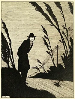 Harry Clarke Drucke: Mitten in allem war ein kalter weißer Gesichtsausdruck aus den Jahren an der Quelle
