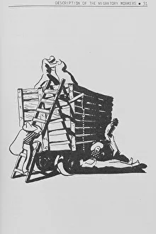 Zuwanderer Baumwollarbeiter im Migrationsjahr 1939; Künstler unbekannt