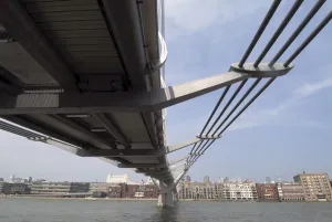 River Thames Crossing Drucke: Millennium Bridge, 2005. Creator: Ethel Davies
