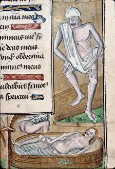 Fine Art Book Illustrations Drucke: Miniature from Heures a l'usage d'Amiens
