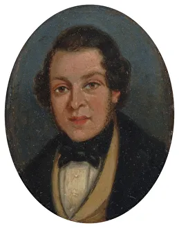 British Art Heritage Drucke: Miniature: Portrait of Abram Constable, brother of the artist, early 19th century