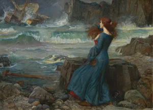 Bildende Kunst Drucke: Miranda Die Sturmwind, 1916 Künstler: Waterhouse, John William (1849–1917)