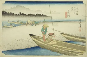 Ando Hiroshige Artwork Drucke: Mitsuke: View of the Tenryu River (Mitsuke)