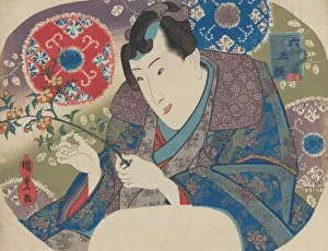 Mitsuuji mit Bergrosen (Yamabuki), aus der Serie Sechs Edelstein Gesichter