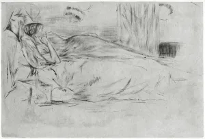 Tonalism Art Movement Drucke: The Model, Lying Down, c1864 (1904). Artist: James Abbott McNeill Whistler