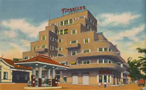 Modern Building Exterior Drucke: A modern building, Baranquilla, c1940s