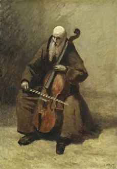 Hamburg Kunsthalle Collection Drucke: Monk with a Cello, 1874