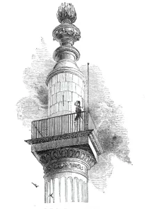 Old London Cityscape Photography Drucke: Top of the Monument, 1842. Creator: Unknown