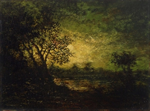 Heritage Art In The USA Drucke: Moonlight, about 1883-1893. Creator: Ralph Blakelock