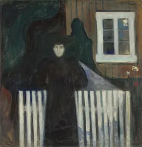 Drucke von Mondlicht, 1893. Im Bestand des Nasjonalmuseet for Kunst, Arkitektur og Design, Oslo Edvard Munch Drucke: Mondlicht, 1893. Künstler: Munch, Edvard (1863-1944).