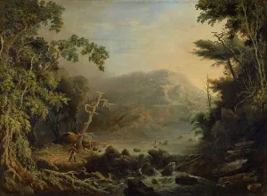Heritage Art From USA Drucke: The Moose Hunter, 1831. Creator: Charles Codman