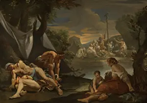 Jewish History Images Drucke: Moses and the Brazen Serpent. Creator: Chaperon, Nicolas (1612-1656)