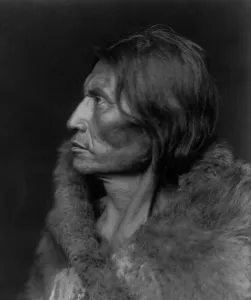 Black And White Ethnography Drucke: Mosquito Hawk-Assiniboin, c1908. Creator: Edward Sheriff Curtis