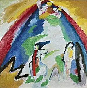Kandinsky Abstract Expressionism Drucke: A Mountain, 1909. Creator: Kandinsky, Wassily Vasilyevich (1866-1944)