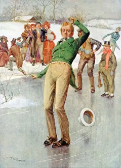 Herr Winkel auf dem Eis, 1915. Künstler: Frank Reynolds
