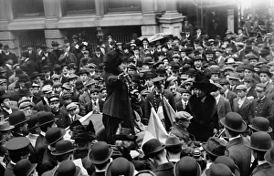Frau H.S.. Blatch in der Wall Street zwischen 1908 und 1914, Ersteller: Bain News Service