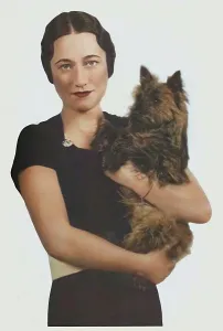 Colorized Black And White Print Drucke: Mrs. Simpson, c1936 (1937). Creator: Unknown. Mrs. Simpson, c1936 (1937). Creator: Unknown
