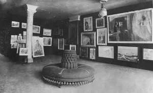 Drucke von Die Ausstellung von Munsch im EQUITABLE PALAST zu Berlin Dezember 1892. Im Bestand des MUNCH-Museums zu Oslo Edvard Munch Drucke: Max Münchs Ausstellung im EQUITABLE PALAST zu Berlin Dezember 1892; Künstler: Marschall