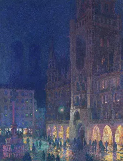 Marienplatz Munich Drucke: Munich, Marienplatz, 1908. Creator: Palmié, Charles Johann (1863-1911)