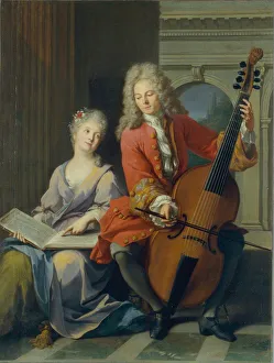 Musical Instrument Images Drucke: The Music Lesson