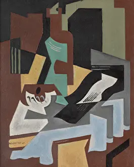 Spanish Fine Art Images Drucke: Musical composition, c1918. Creator: Blanchard, Maria (1881-1932)
